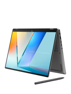 ASUS Vivobook 16 Flip Copilot+ PC Convertible Laptop, Intel Core Ultra 7 Processor, 32GB RAM, 1TB SSD, 16” 3K OLED Touchscreen, Grey - view 2, Grey