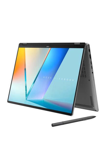 ASUS Vivobook 16 Flip Copilot+ PC Convertible Laptop, Intel Core Ultra 7 Processor, 32GB RAM, 1TB SSD, 16” 3K OLED Touchscreen, Grey - view 2, Grey