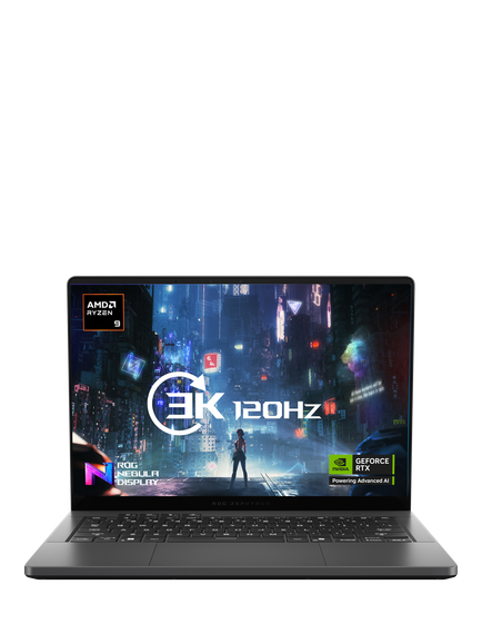 ASUS ROG Zephyrus G14 Gaming Laptop, AMD Ryzen 9 Processor, 32GB RAM, RTX 5070, 1TB SSD, 14” 3K OLED, Grey, with 3-month PC Game Pass, Grey