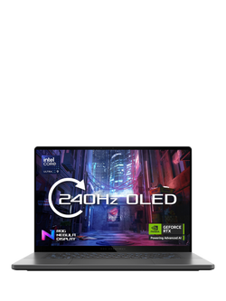 ASUS ROG Zephyrus G16 Gaming Laptop, Intel Core Ultra 9 Processor, 32GB RAM, RTX 5070 Ti, 2TB SSD, 16" 2.5K OLED, with 3 Months of PC Game Pass, Grey, Grey