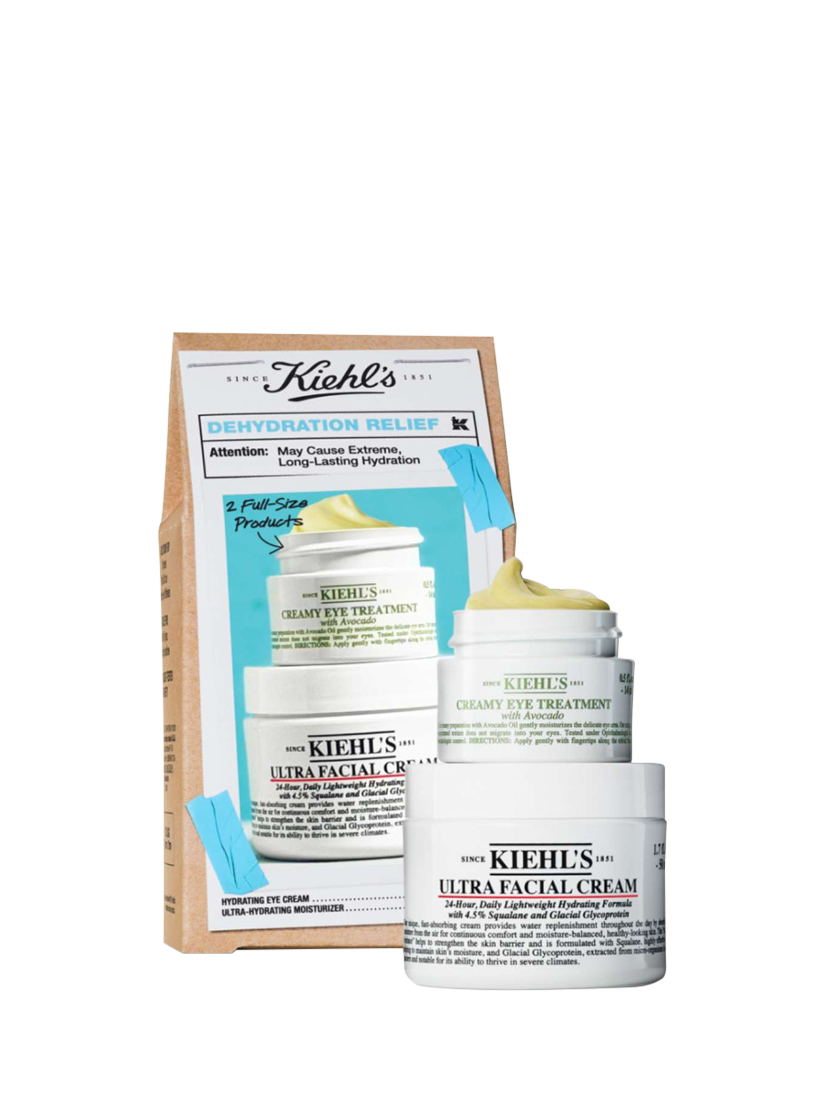 Product image 1 of 9, which shows Kiehl's Dehydration Relief Skincare Gift Set