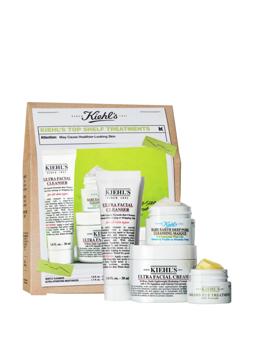 Product image 1 of 9, which shows Kiehl's Top Shelf Treatments Skincare Gift Set