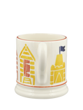 Emma Bridgewater Beach Hut Half Pint Earthenware Mug, 300ml