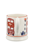 Emma Bridgewater London Buses Half Pint Earthenware Mug, 300ml, Red