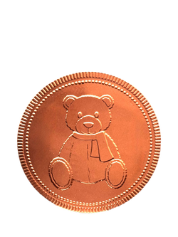 Sweet Me Keep Me Giant Lewis Bear Milk Chocolate Coin, 90g, Multi