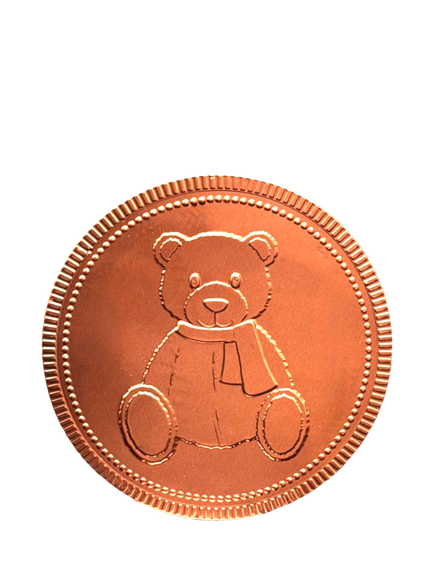 Sweet Me Keep Me Giant Lewis Bear Milk Chocolate Coin, 90g, Multi