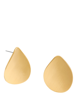 Jon Richard Brushed Earrings, Gold