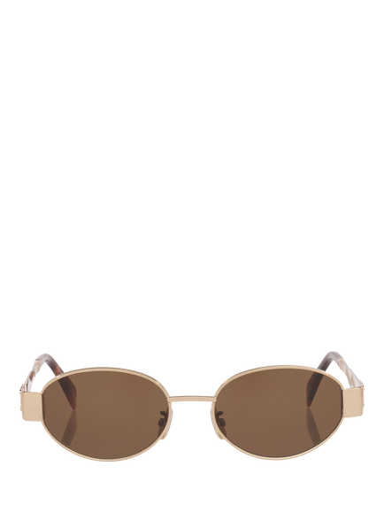 Celine CL000502 Men's Oval Sunglasses, Gold Pink - view 2, Gold Pink