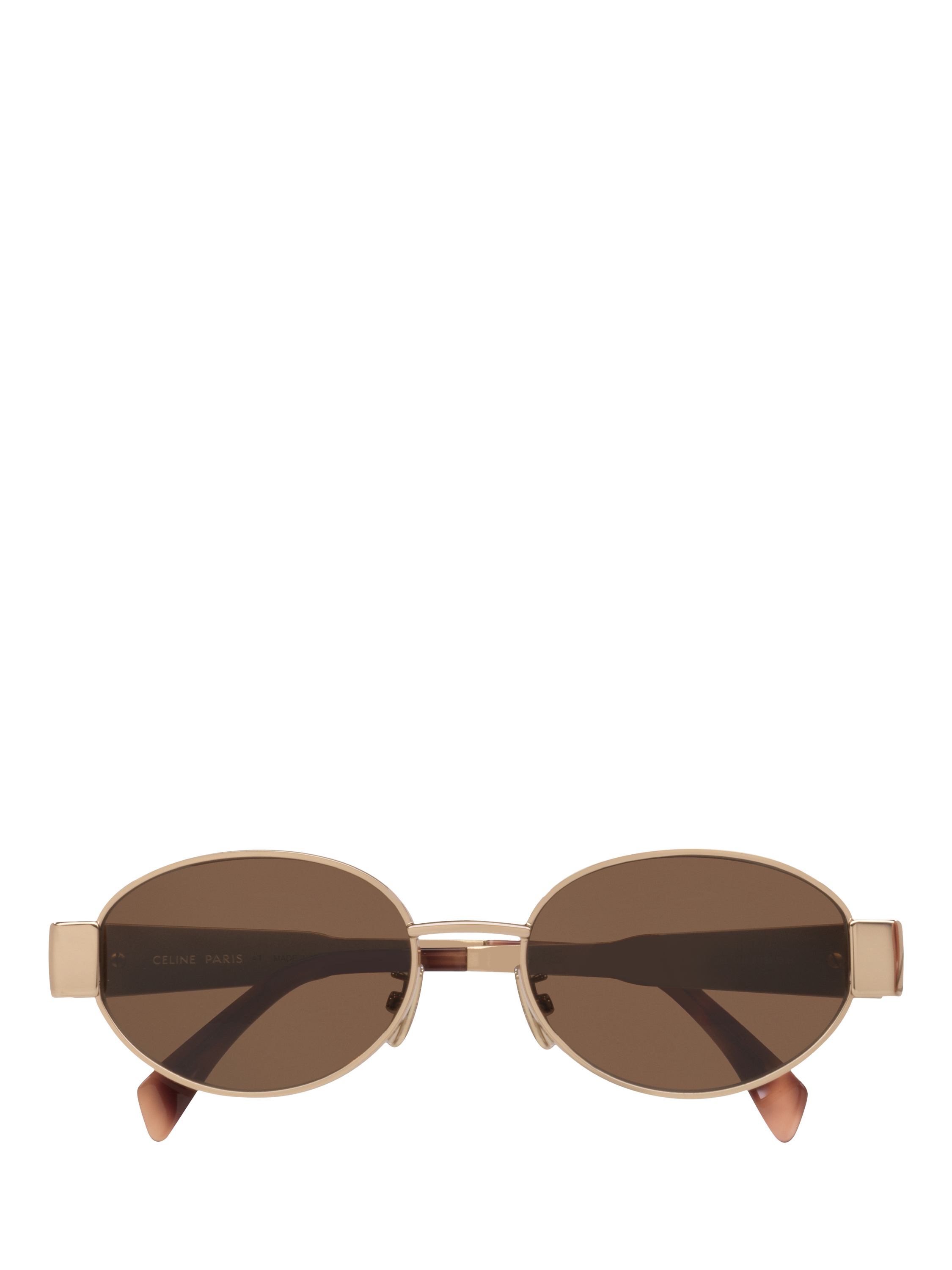 Product image 4 of 5, which shows Celine CL000502 Men's Oval Sunglasses, Gold Pink