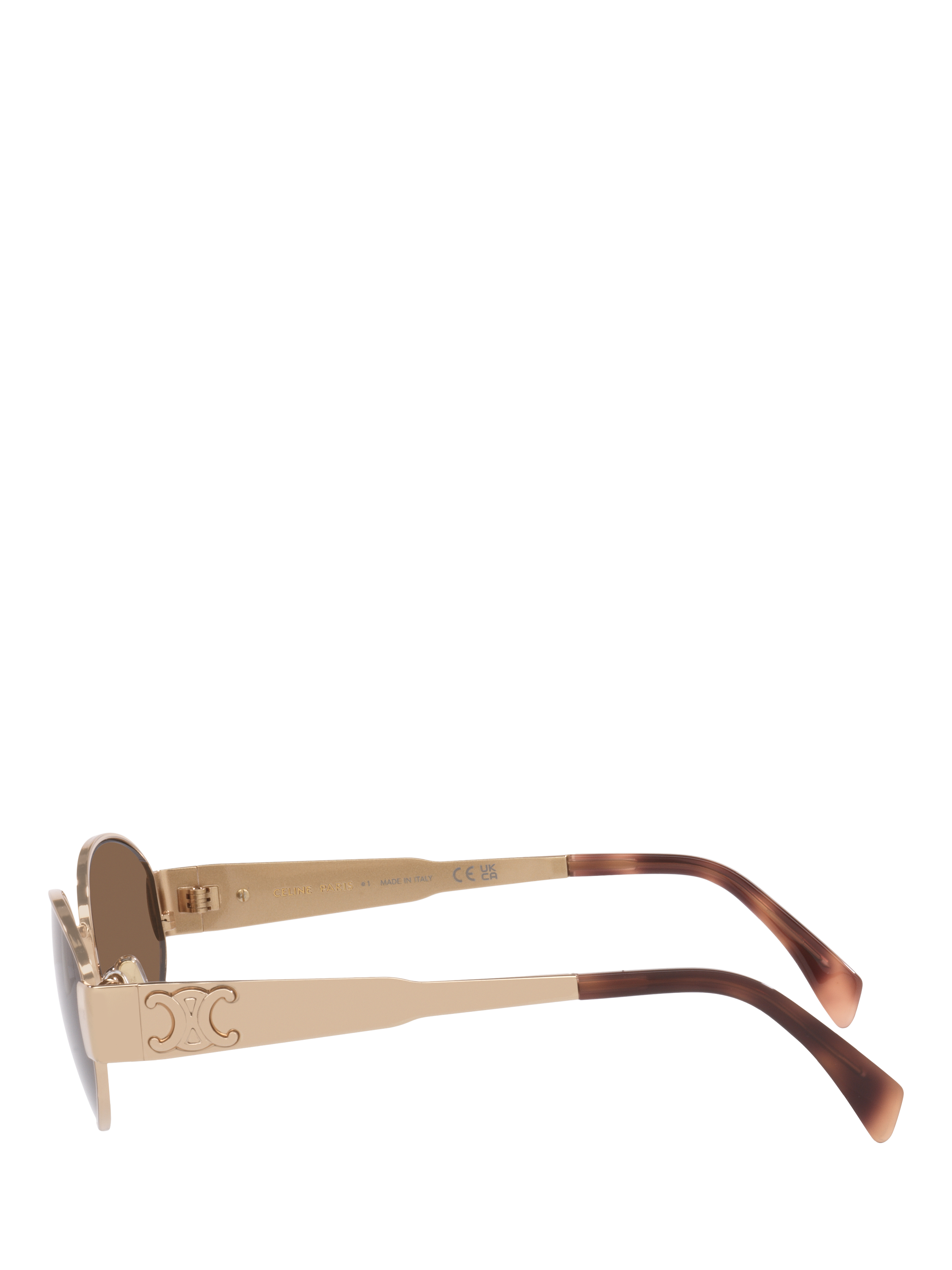 Product image 5 of 5, which shows Celine CL000502 Men's Oval Sunglasses, Gold Pink