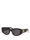 Celine CL000503 Women's Cat's Eye Sunglasses, Black