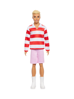 Barbie Fashionista Red & White Stripe Doll - view 2, Multi