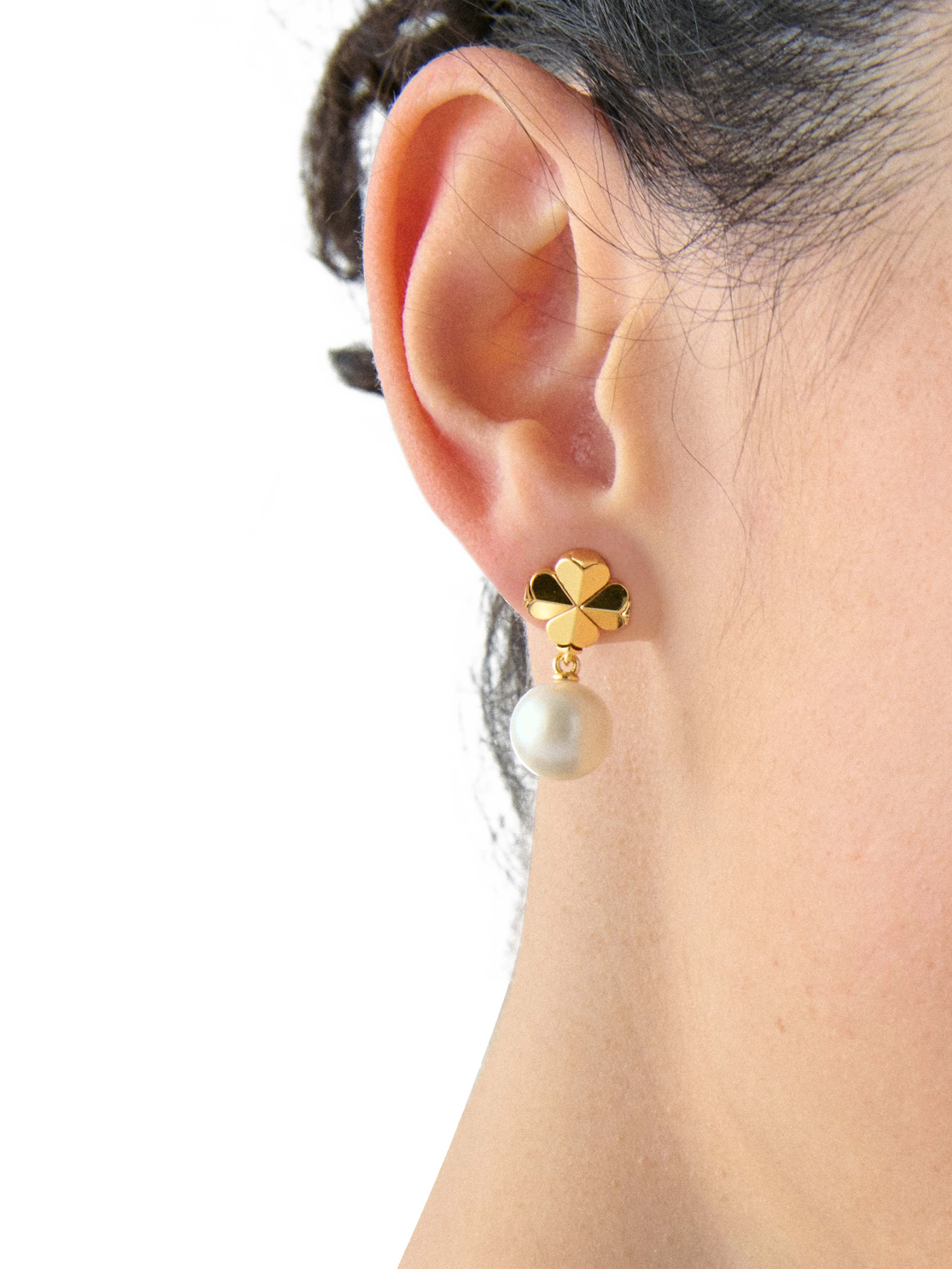 Product image 4 of 4, which shows kate spade new york Flower Pearl Drop Earrings
