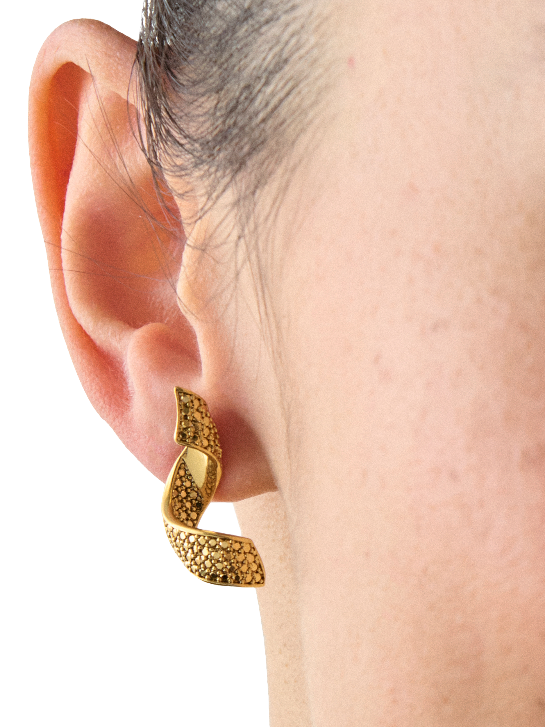 Product image 3 of 4, which shows kate spade new york Curved Wave Stud Earrings