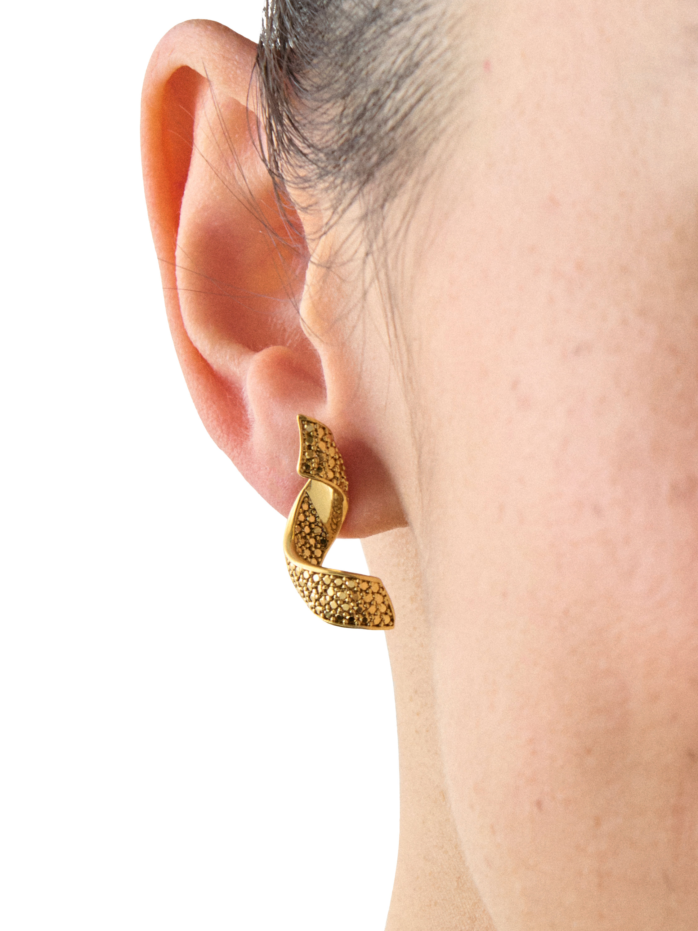 Product image 4 of 4, which shows kate spade new york Curved Wave Stud Earrings