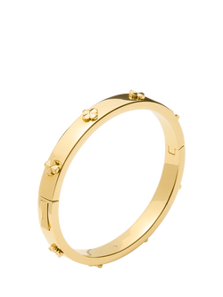 kate spade new york Hinged Flower Bangle, Gold - view 2, Gold