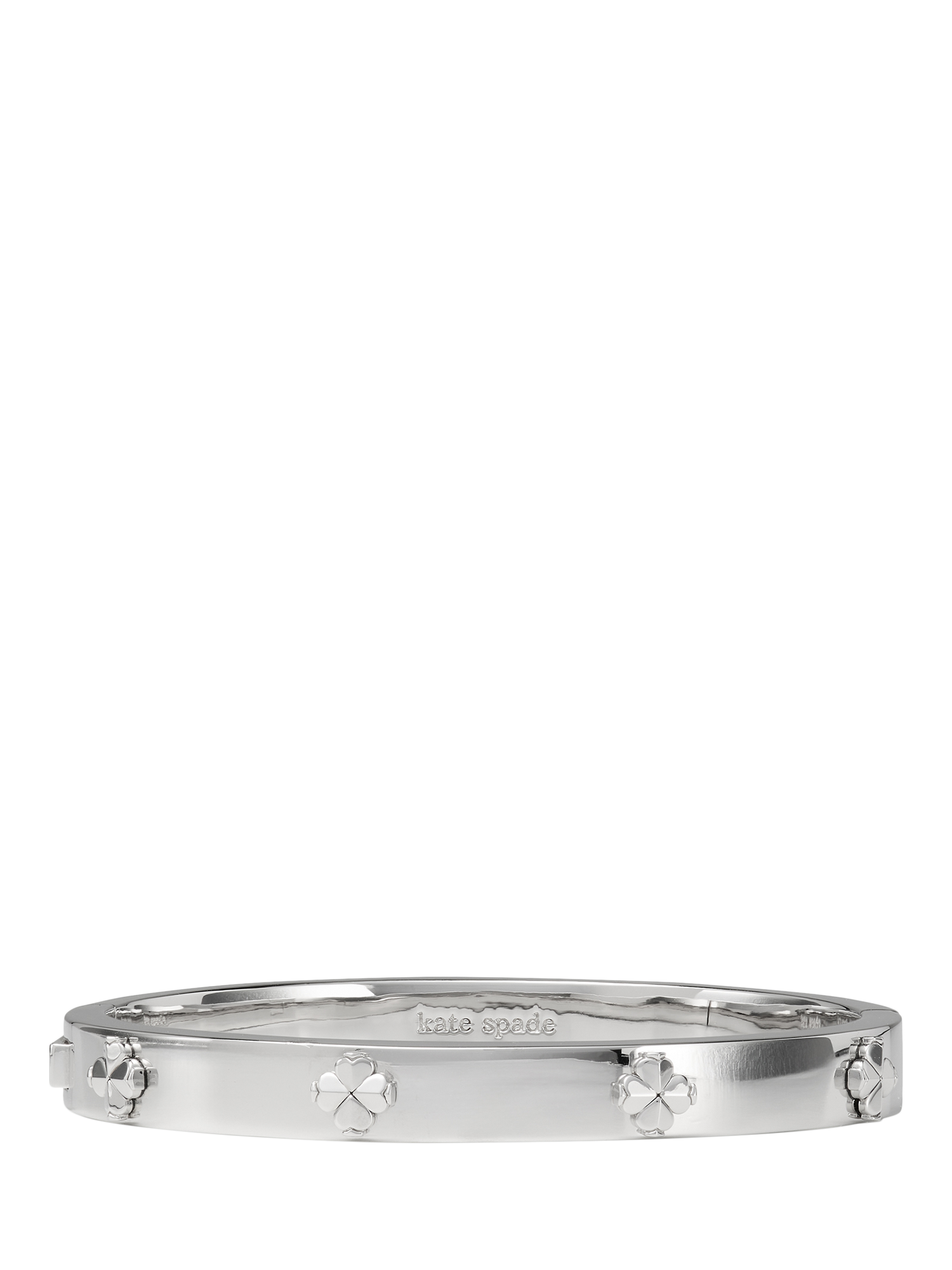 Product image 1 of 5, which shows kate spade new york Hinged Flower Bangle, Silver