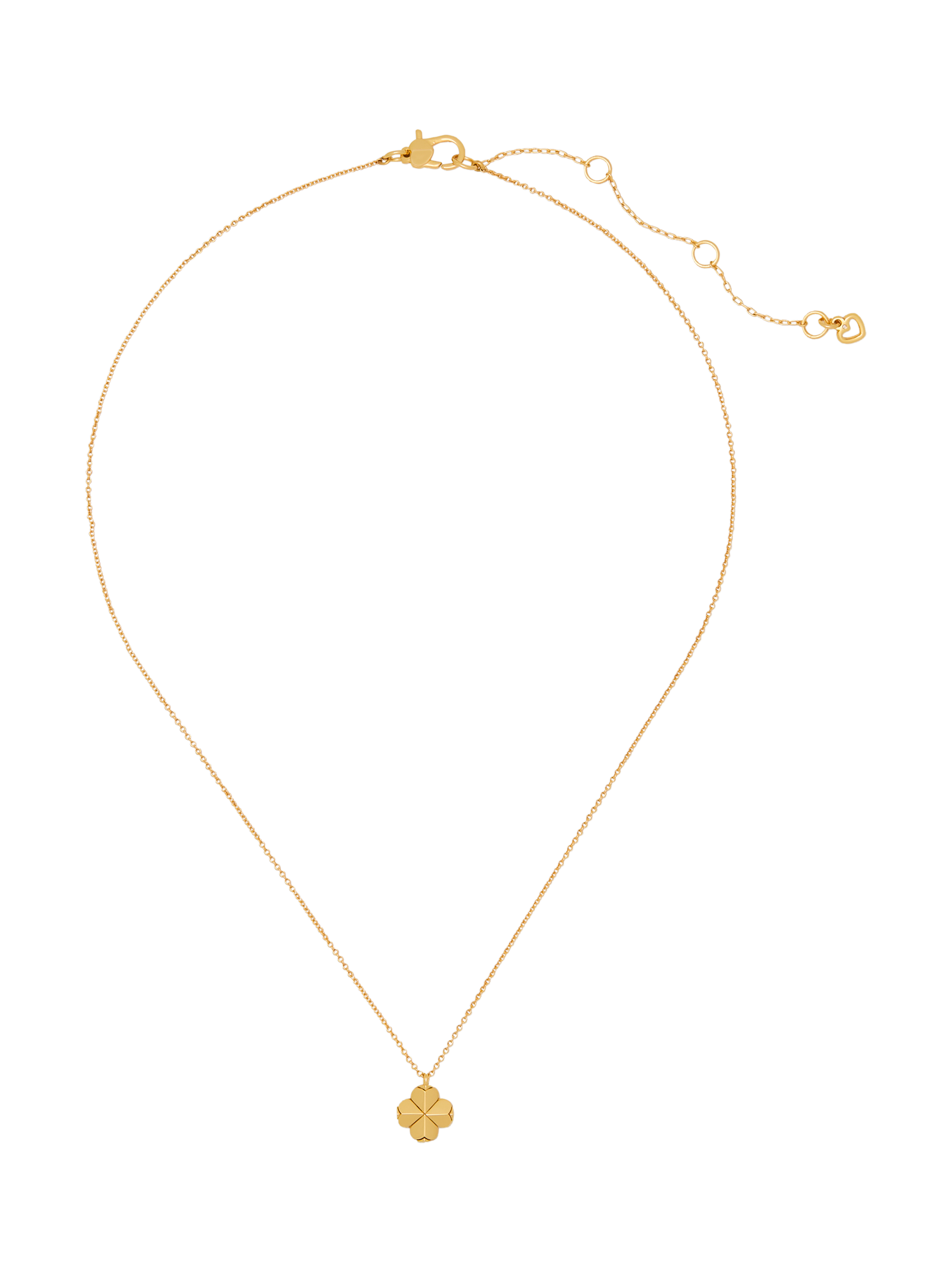 Product image 3 of 3, which shows kate spade new york Clover Necklace, Gold