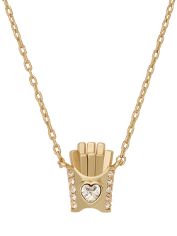 kate spade new york What A Snack Fries Pendant, Clear/Gold, Clear/Gold