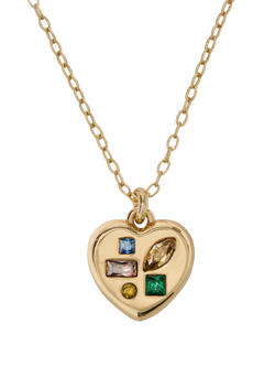 kate spade new york Cubic Zirconia Heart Pendant, Gold Multi, Gold Multi