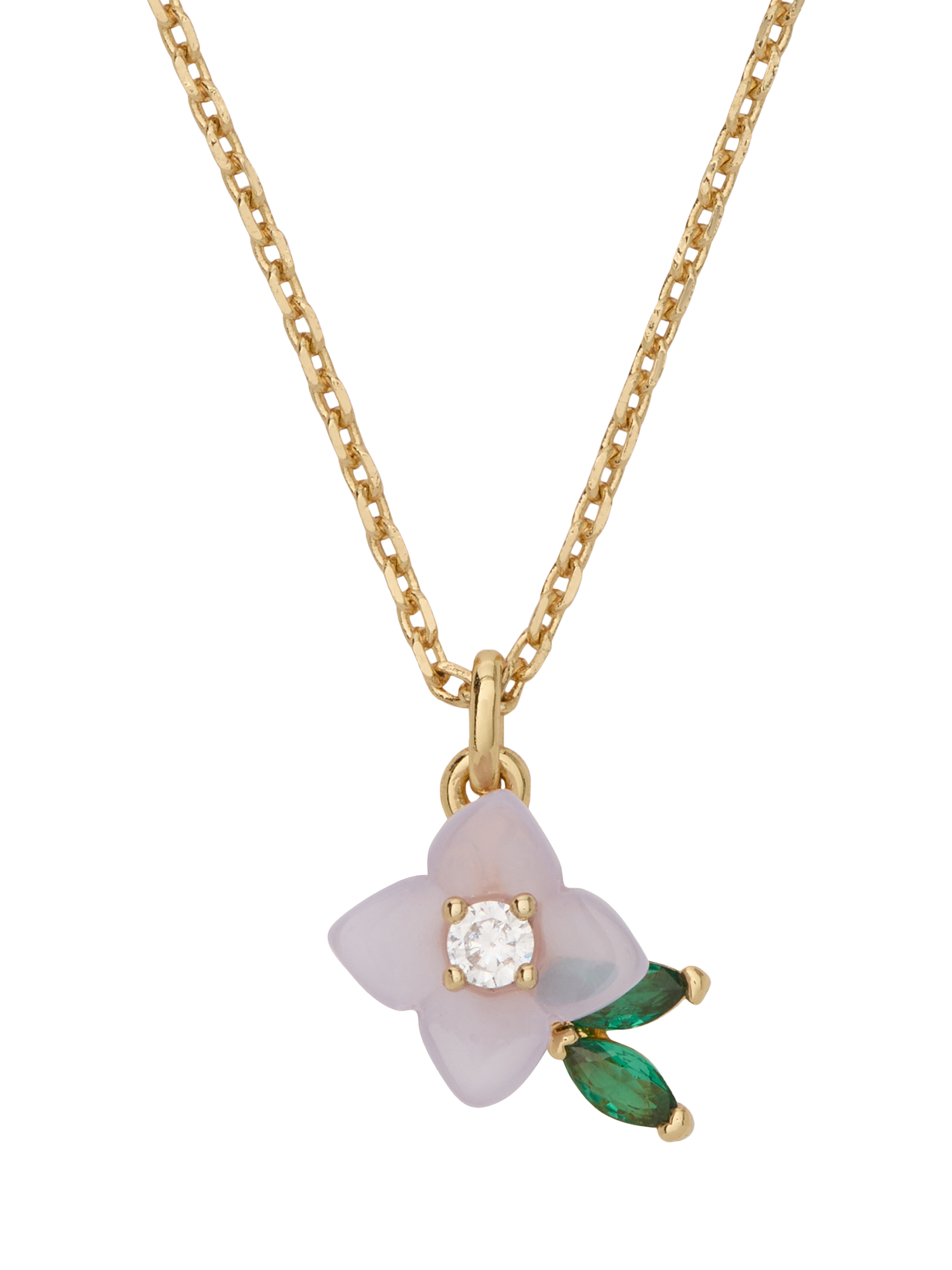 Product image 1 of 4, which shows kate spade new york Crystal Flower Necklace