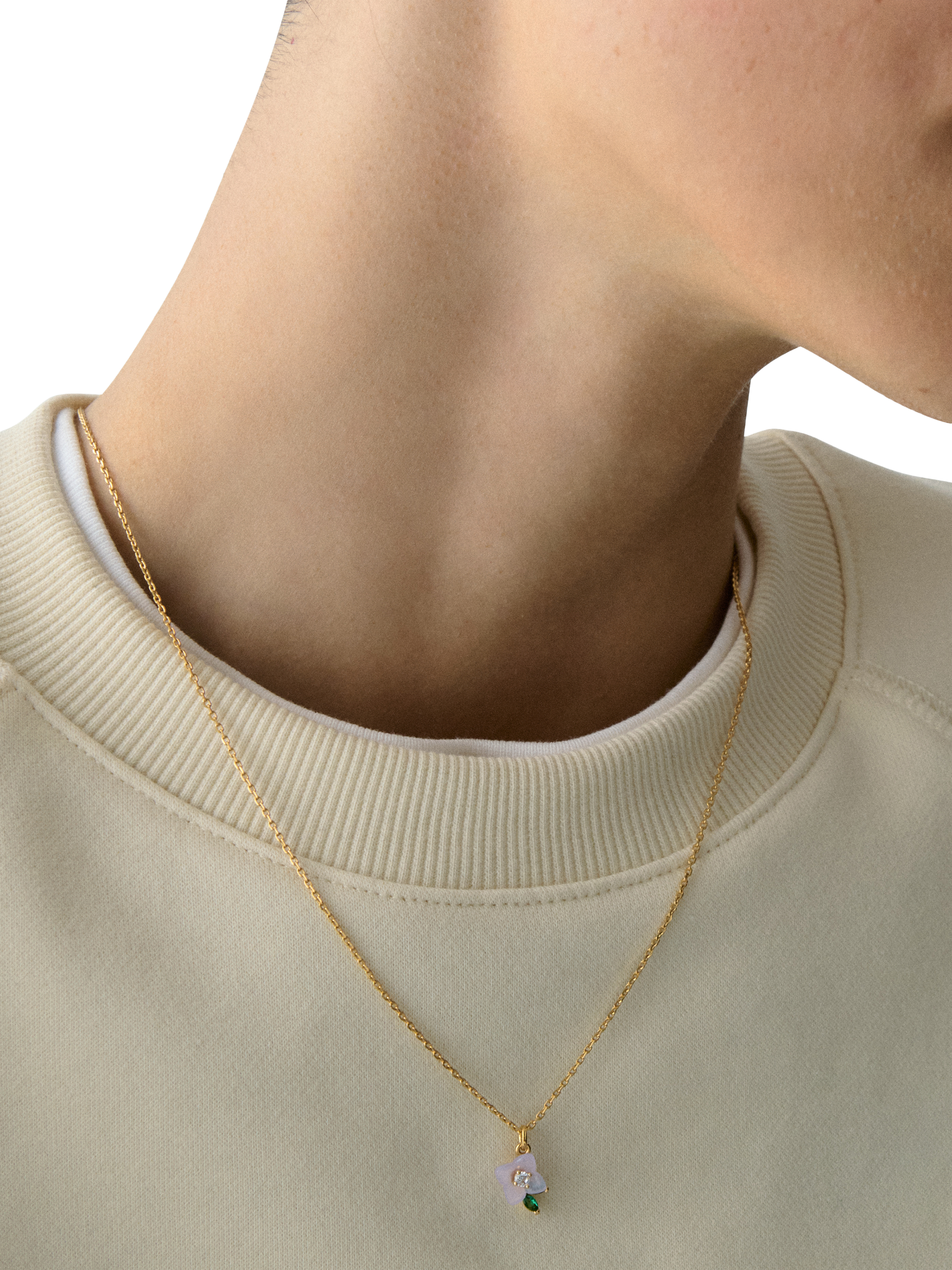 Product image 3 of 4, which shows kate spade new york Crystal Flower Necklace