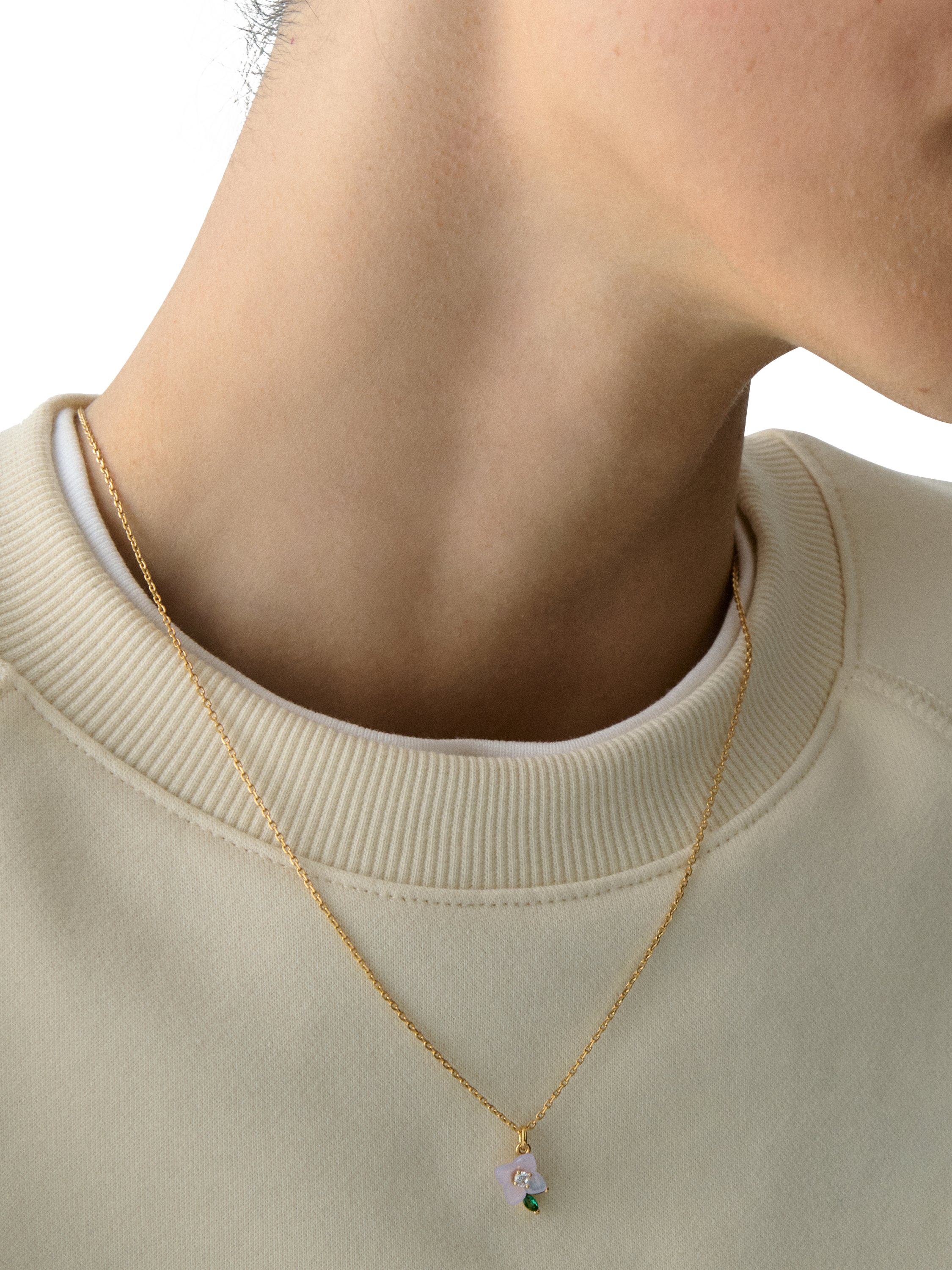 Product image 4 of 4, which shows kate spade new york Crystal Flower Necklace