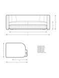 John Lewis Pleat Large 3 Seater Sofa