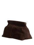 Flattered Clay Oversized Suede Clutch Bag
