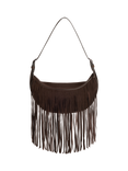 Flattered Ivy Suede Cross Shoulder Bag, Chocolate