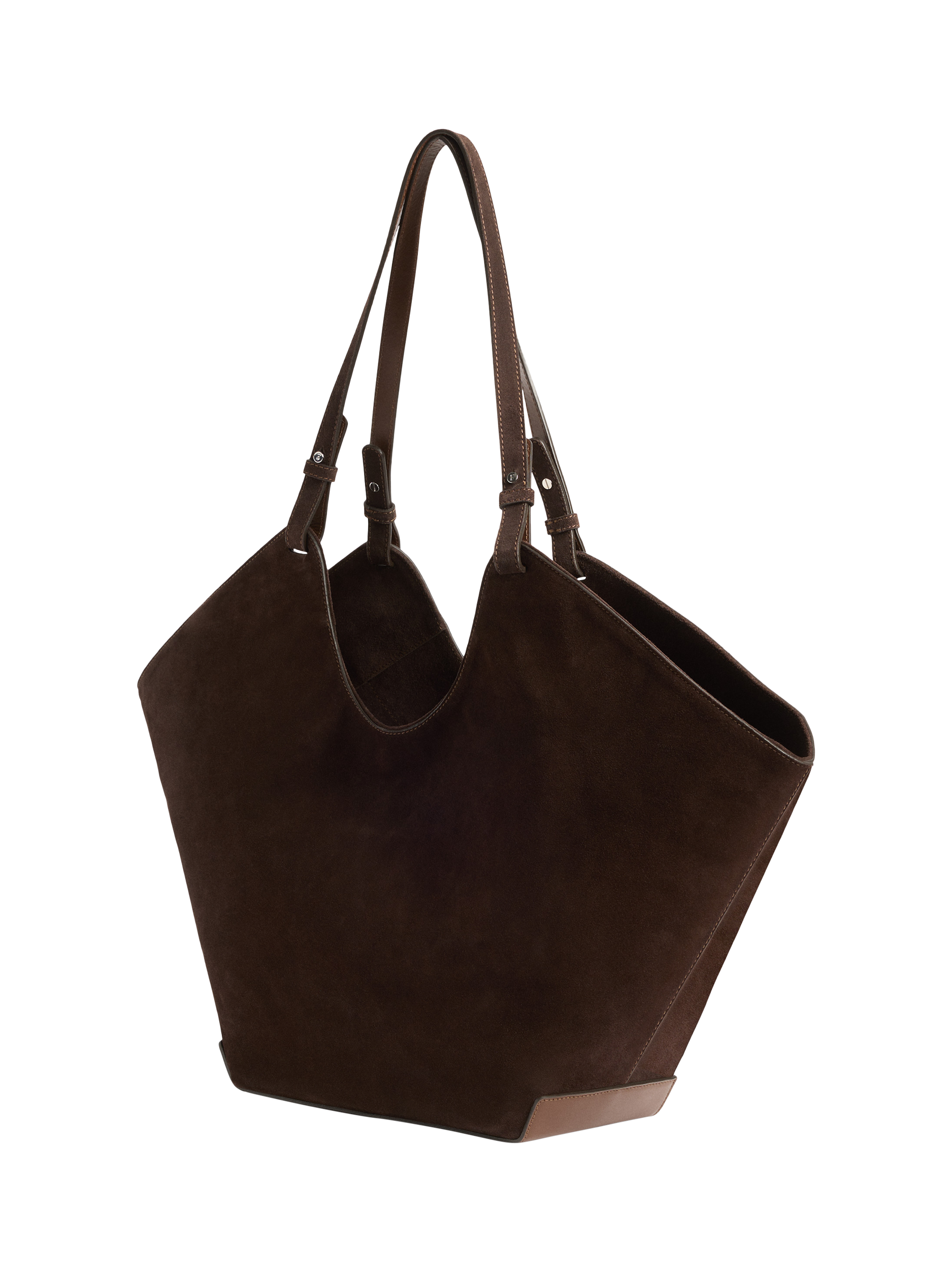 Product image 7 of 12, which shows DAHLIA TOTE CHOC SUEDE