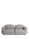 MADE Alban 2 Seater Modular Sofa, Grey Boucle