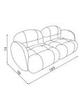 MADE Alban 2 Seater Modular Sofa, Grey Boucle