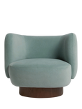 MADE Novara Armchair, Blue Velvet