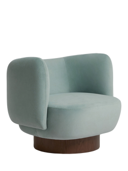 MADE Novara Armchair, Blue Velvet - view 2, Blue Velvet