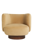 MADE Novara Armchair, Caramel Velvet