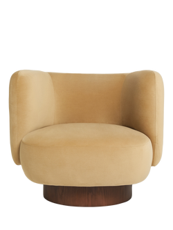 MADE Novara Armchair, Caramel Velvet, Caramel Velvet