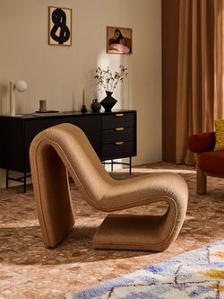 MADE Wexler Chair, Caramel Boucle - view 2, Caramel Boucle