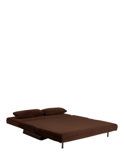 MADE Quilt 2.5 Seater Sofa Bed, Chocolate - view 2, Chocolate