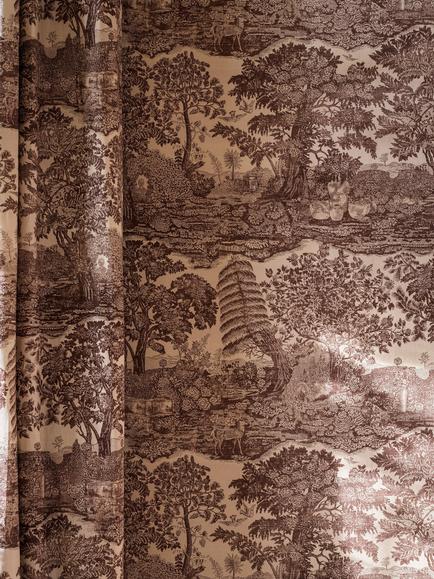 Sanderson Highgrove Toile Wallpaper - view 2, Oak