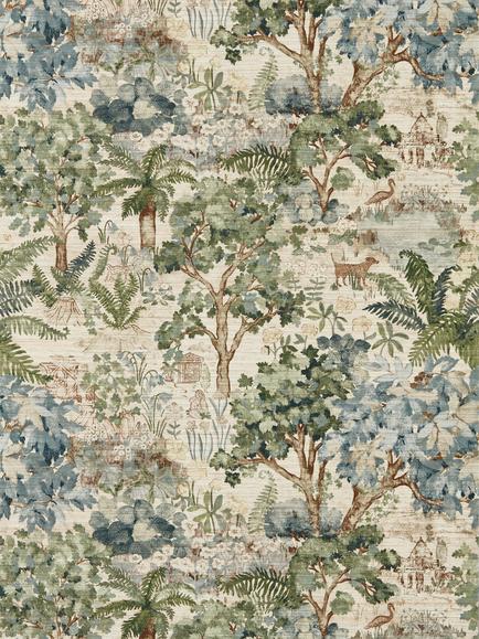 Sanderson The Stumpery Wallpaper Mural, Fern