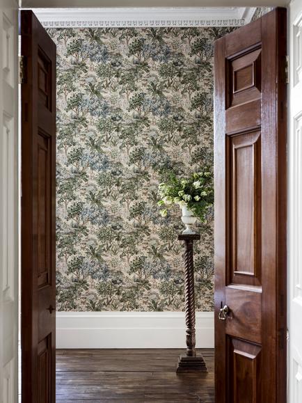 Sanderson The Stumpery Wallpaper Mural - view 2, Fern