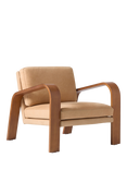 West Elm Hugo Leather Armchair, Cashew