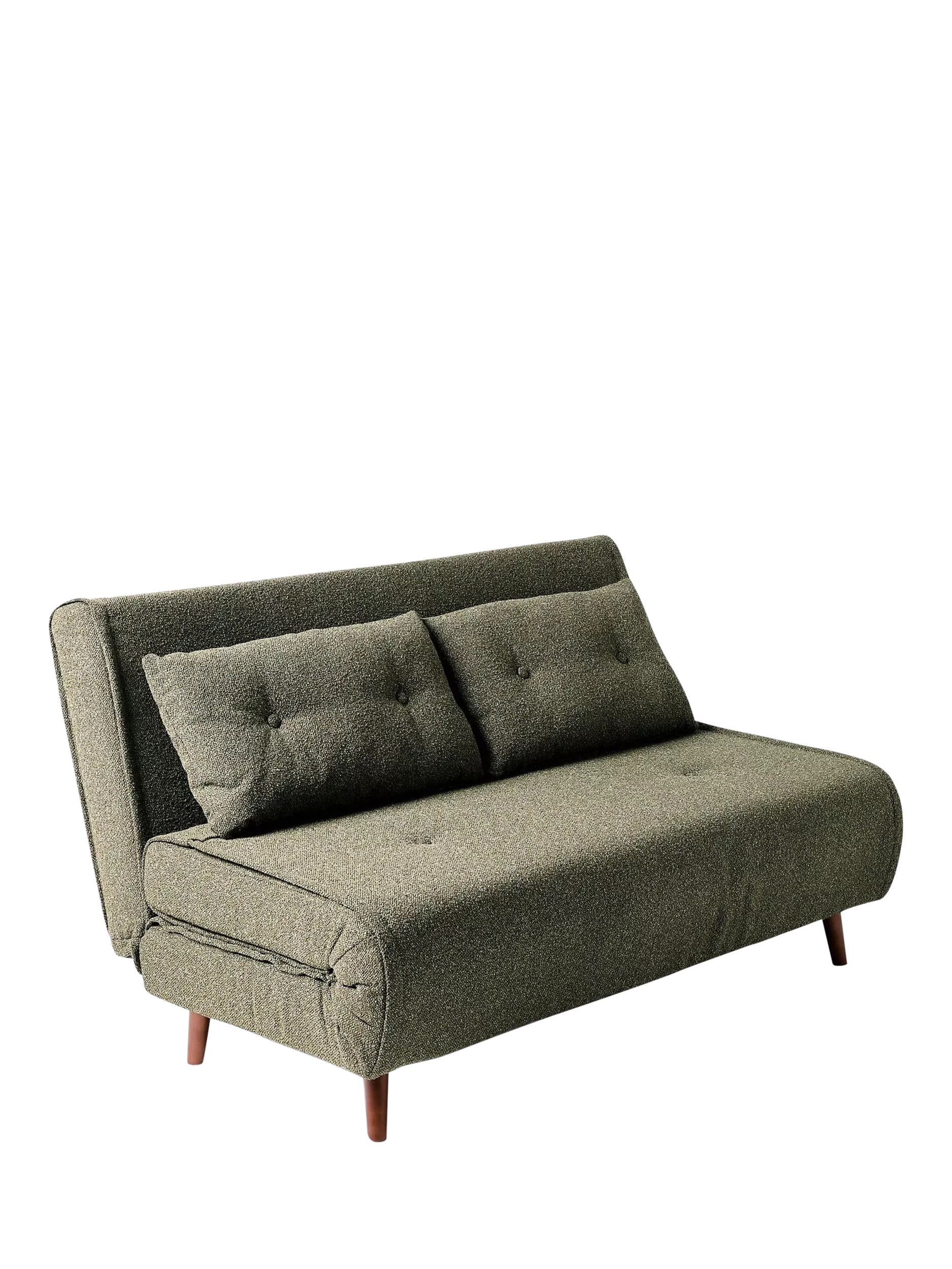 MADE Haru 2.5 Seater Sofa Bed, Green Boucle