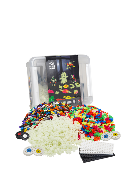 Plus-Plus Build & Glow Storage Box with 2000 Pieces, Multi