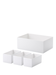 Like-it Deep Storage Boxes, Set of 4, White