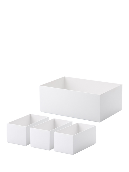 Like-it Nesting Organiser, Set of 4, Deep, White, White