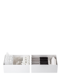 Like-it Deep Storage Boxes, Set of 4, White - view 2, White