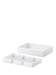 Like-it Shallow Storage Boxes, Set of 4, White