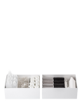 Like-it Shallow Storage Boxes, Set of 4, White
